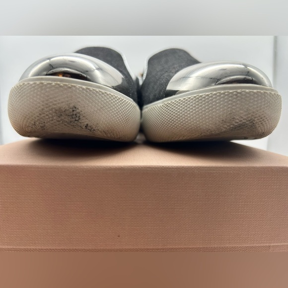 Miu miu jeans slip shoes flats athletic shoes with metal toe signed 38 - Picture 8 of 13